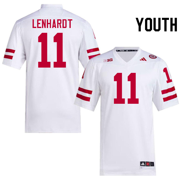 Youth #11 Cameron Lenhardt Nebraska Cornhuskers College Football Jerseys Stitched Sale-White